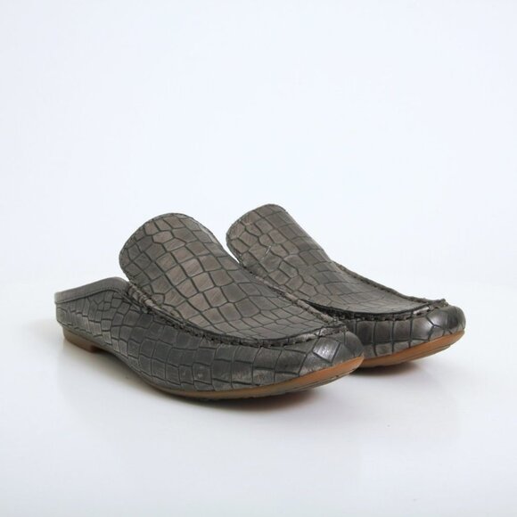 NWB Born Capricorn Croc Embossed Leather Mules - Picture 1 of 13